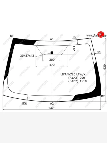 Стекло лобовое Lifan Cebrium 14-17 XYG LIFAN-720 LFW/X