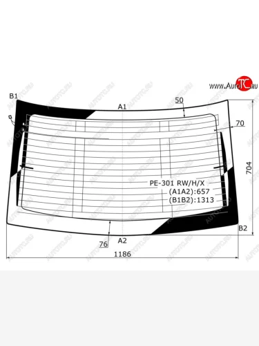 Стекло заднее (Цвет зеленый Обогрев Антенна) Citroen C-Elysee 12-  Peugeot 301 13- XYG PE-301 RW/H/X
