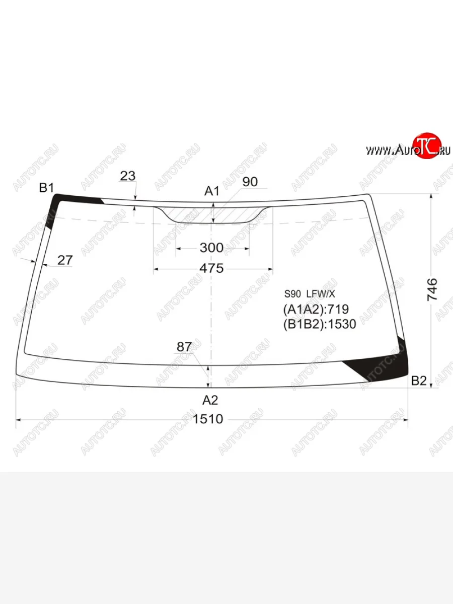 Стекло лобовое Volvo S90 96-98 XYG S90 LFW/X  в Воронеже Воронежской области