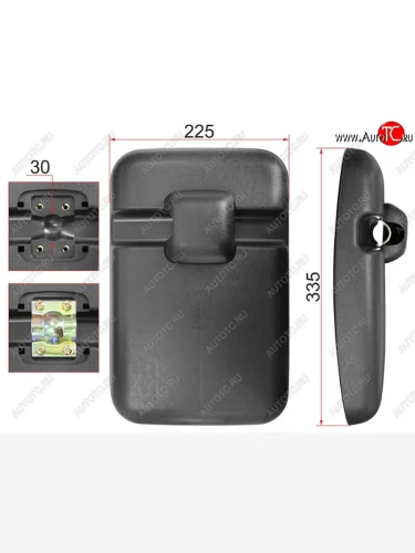 Зеркало заднего и нижнего вида ISUZU FTRHINO truckNISSAN UDMITSUBISHI (335x225) SAT SL-1688