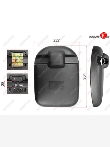 Зеркало заднего вида NISSAN UD CW-520  (304x227 SR800) SAT SL-1687, sl1687 SAT SL-1687