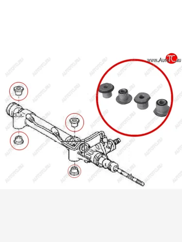 Втулка рулевой рейки Toyota Land Cruiser Prado (J120) 02-09  Lexus GX 02-09  Toyota 4Runner 02-09 SAT ST-44200-35061B