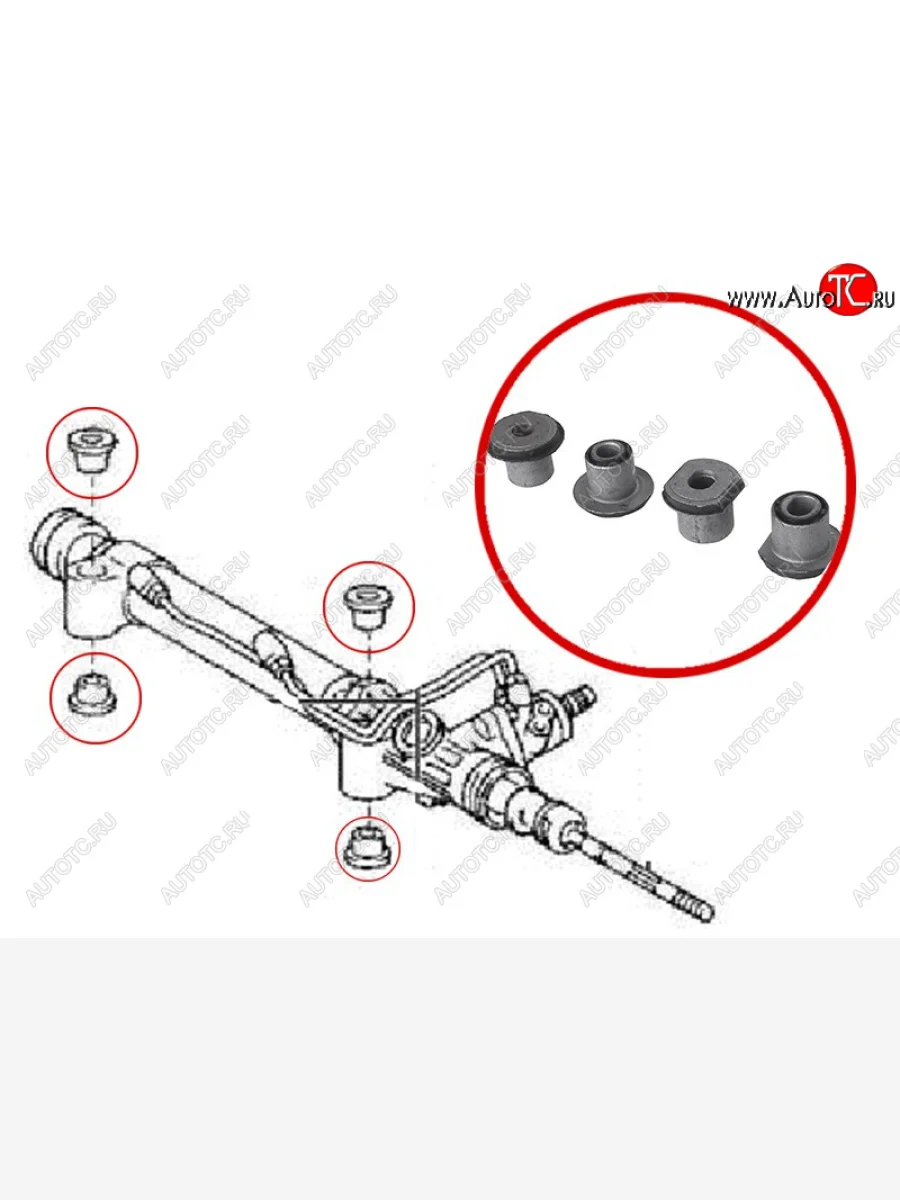 Втулка рулевой рейки Toyota Land Cruiser Prado (J120) 02-09  Lexus GX 02-09  Toyota 4Runner 02-09 SAT ST-44200-35061B  в Самаре Самарской области