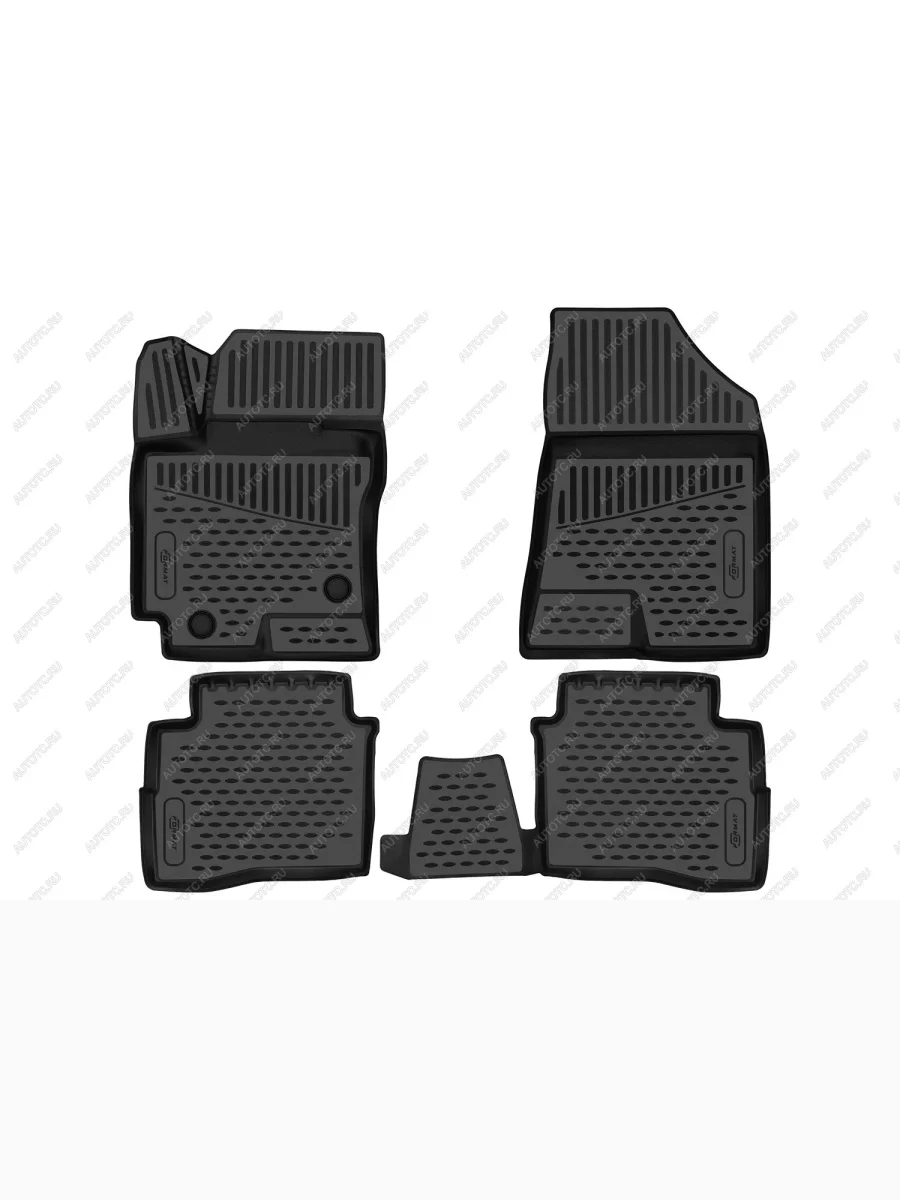 Коврики 3D в салон (ПУ, повышенная износостойкость) FORMAT  Changan Eado Plus (2019-2025) (черные)  в Самаре Самарской области