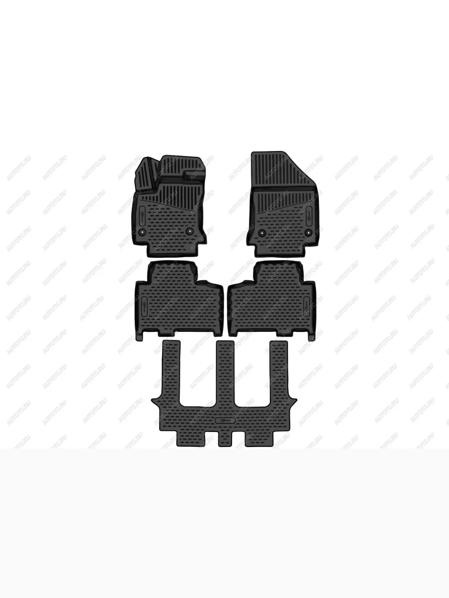 Коврики 3D в салон (ПУ, повышенная износостойкость) FORMAT Geely Okavango (2021-2025) (черные)  в Самаре Самарской области