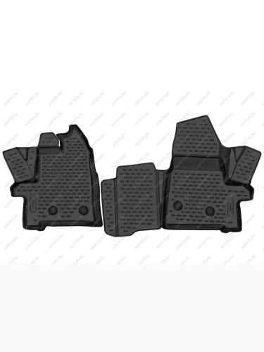 Коврики 3D в салон подходят для FORD Transit 2014-, 2шт. (ПУ, повышенная износостойкость)  Форд Транзит FORMAT format.3d1675210k