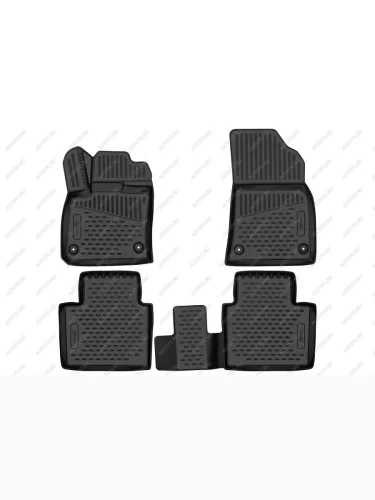 Коврики 3D в салон подходят для GEELY Monjaro (I) 2022-, Внед. 5 дв., 4шт. (ПУ, повышенная износостойкость)  Джили Монжаро FORMAT format.3da67450210k