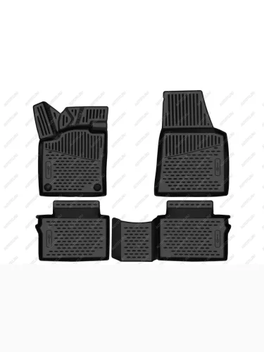 Коврики 3D в салон подходят для FAW Bestune B70 2020-, 4шт. (ПУ, повышенная износостойкость)  ФАВ Бестюн Б70 Element format.3da70195210k