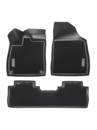 Коврики салонные комбинированные (1, 2 ряд) Unidec (черные) GAC GS8 (2023-2025)