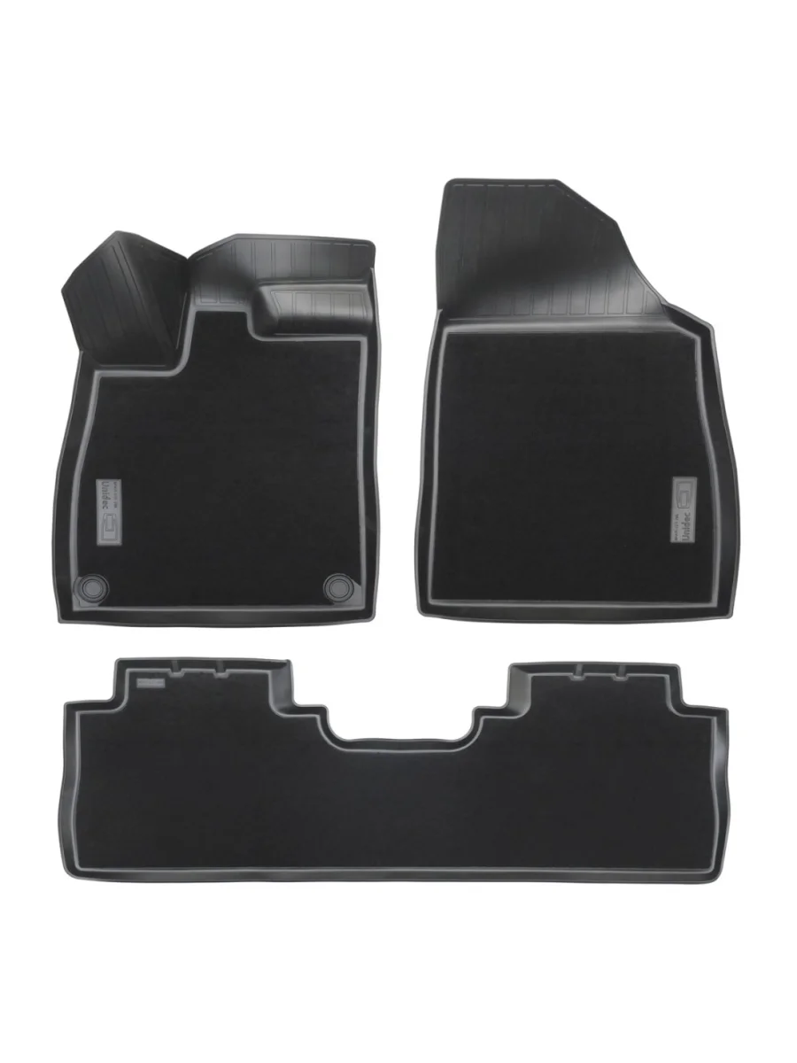 Коврики салонные комбинированные (1, 2 ряд) Unidec GAC GS8 (2023-2025) (черные)  в Перми Пермском крае