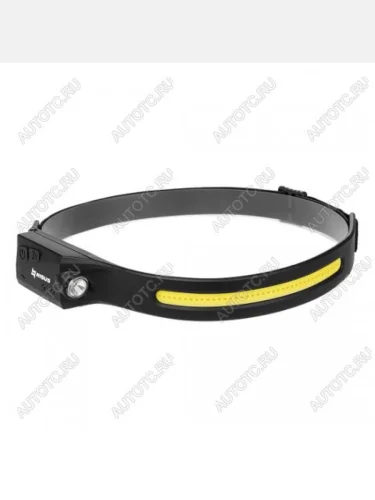 Фонарь налобный NISUS сенсорный LED-120 LM, COB-340 LM, IPX4, USB  n-fn-hl65