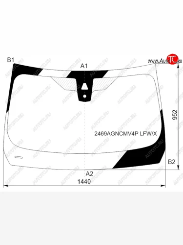 Стекло лобовое (камера, датчик дождя) XYG (зеленое) BMW 3 серия  F34 (2012-2020) Grand Turismo лифтбэк дорестайлинг, Grand Turismo лифтбэк рестайлинг