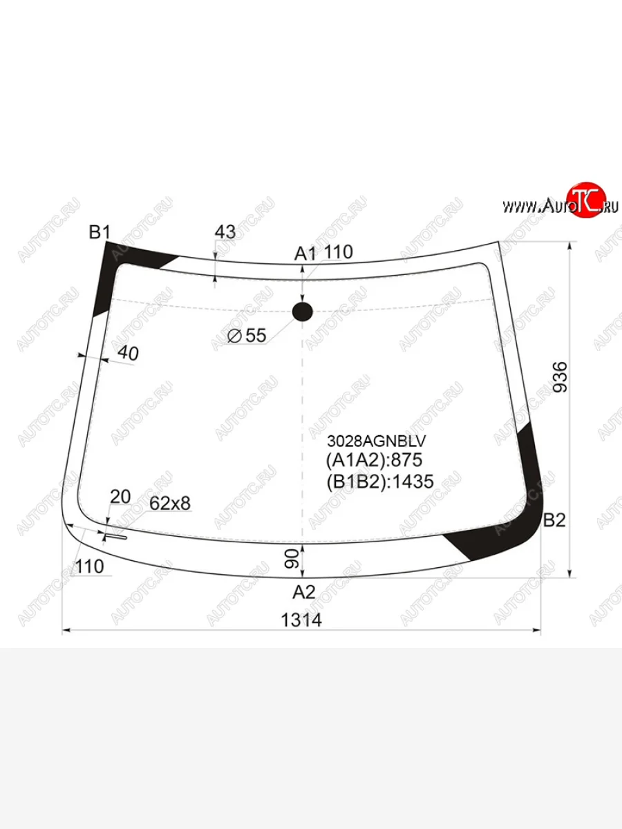 Стекло лобовое FUYAO Chevrolet Spark M300 дорестайлинг (2010-2015) (зеленое)  с доставкой в г. Керчь
