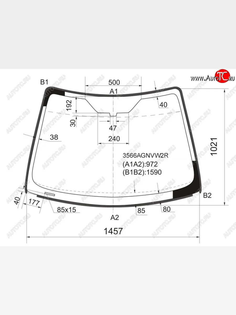 Стекло лобовое (молдинг) FUYAO Ford Focus 2 седан рестайлинг (2007-2011) (зеленое)  в Перми Пермском крае