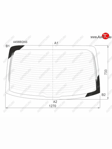 Стекло заднее (Цвет зеленый Обогрев) Kia Rio 16-  Solaris KRS 24- FUYAO 4456BGNS