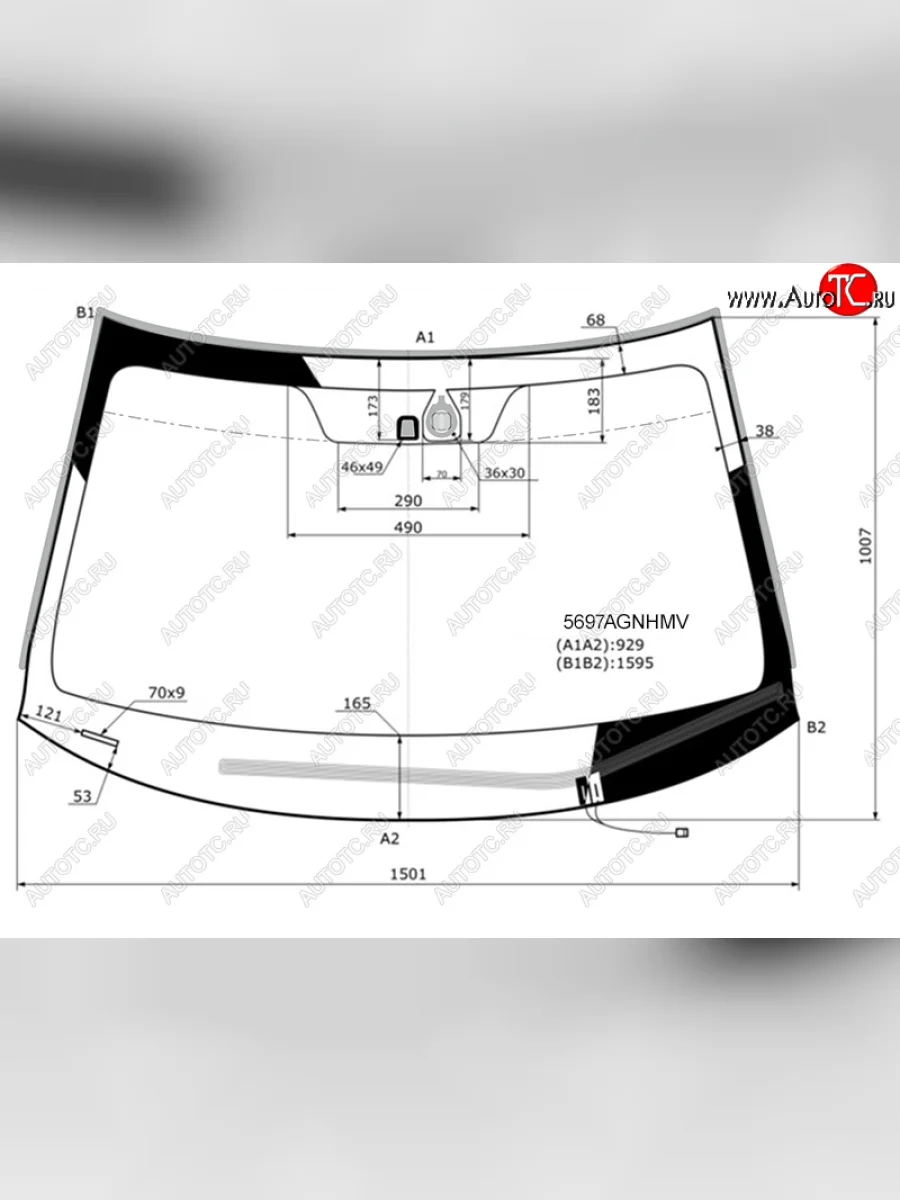 Стекло лобовое (обогрев щеток, датчик дождя) FUYAO Mitsubishi Outlander GF 3-ий рестайлинг (2018-2022) (зеленое)  в Керчи Республика Крым