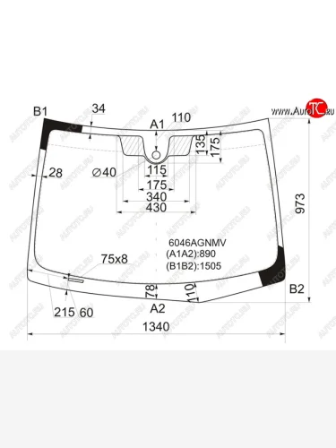 Стекло лобовое (датчик дождя) FUYAO (зеленое) Nissan Tiida Latio C11 хэтчбек (2004-2012)