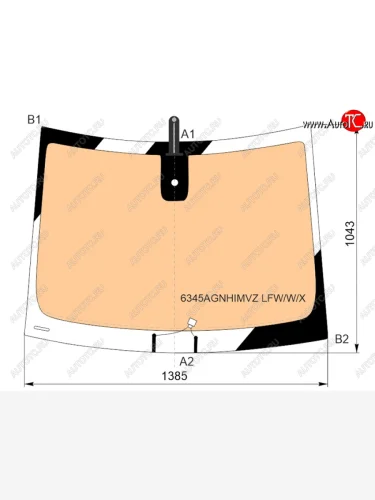 Стекло лобовое (Обогрев полный) Citroen C3 Aircross 17-  Opel Crossland X 17-20 XYG 6345AGNHIMVZ LFW/W/X