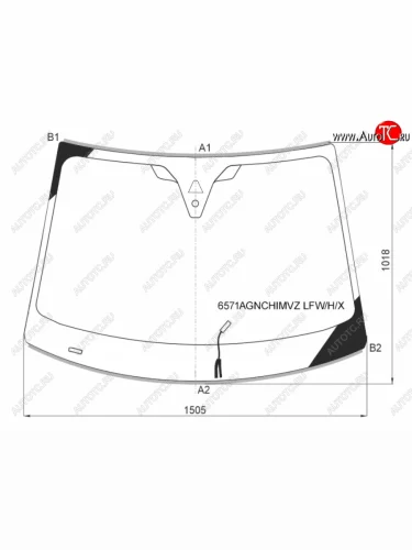 Стекло лобовое (Обогрев щеток Камера Датчик дождя Молдинг) Citroen C5 Aircross 17-22  Opel Grand XYG 6571AGNCHIMVZ LFW/H/X