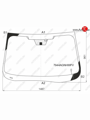 Стекло лобовое (обогрев щеток, датчик дождя, две камеры) FUYAO (зеленое) Subaru Forester SK/S14 дорестайлинг (2018-2021)