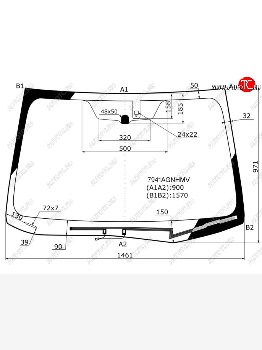 Стекло лобовое (обогрев щеток, датчик дождя) FUYAO Subaru Forester SJ дорестайлинг (2012-2016) (зеленое)  в Керчи Республика Крым