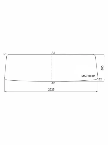 Стекло лобовое MAZ 4371 03-  5440 97-  6430 96- KMK MAZT0001