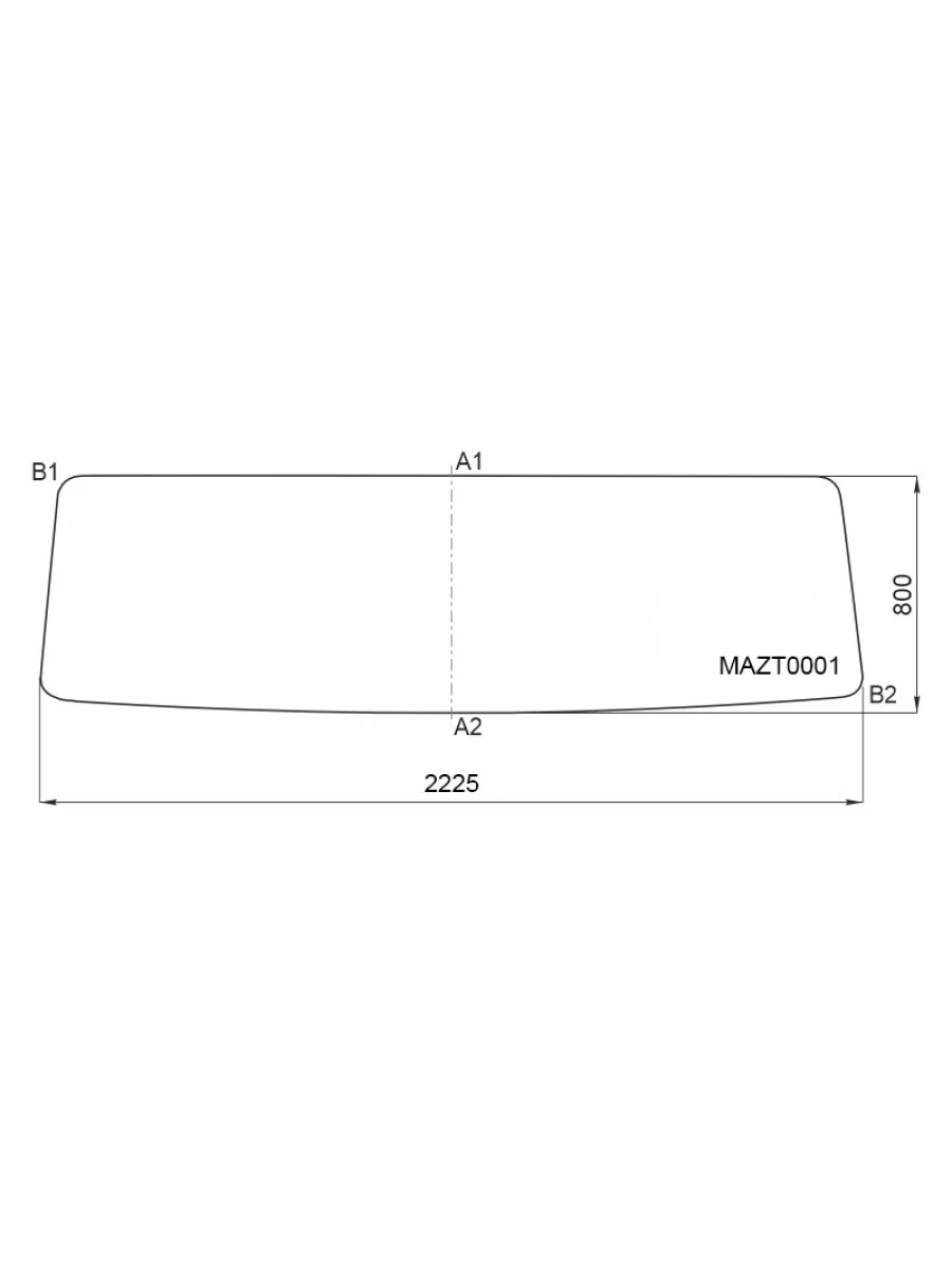 Стекло лобовое MAZ 4371 03-  5440 97-  6430 96- KMK MAZT0001  в Керчи Республика Крым