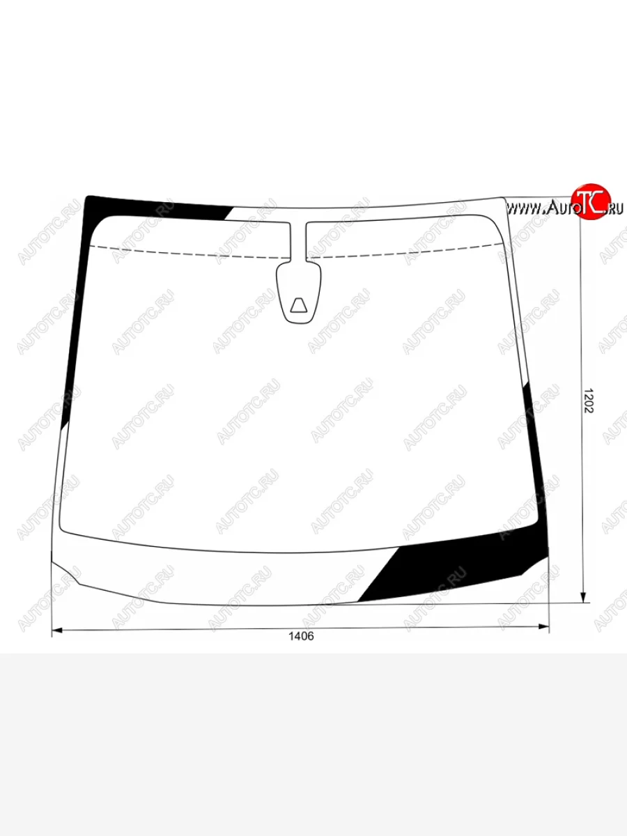 Стекло лобовое (камера) KMK  Nissan Serena (2013-2016) C26 (зеленое)  в Керчи Республика Крым