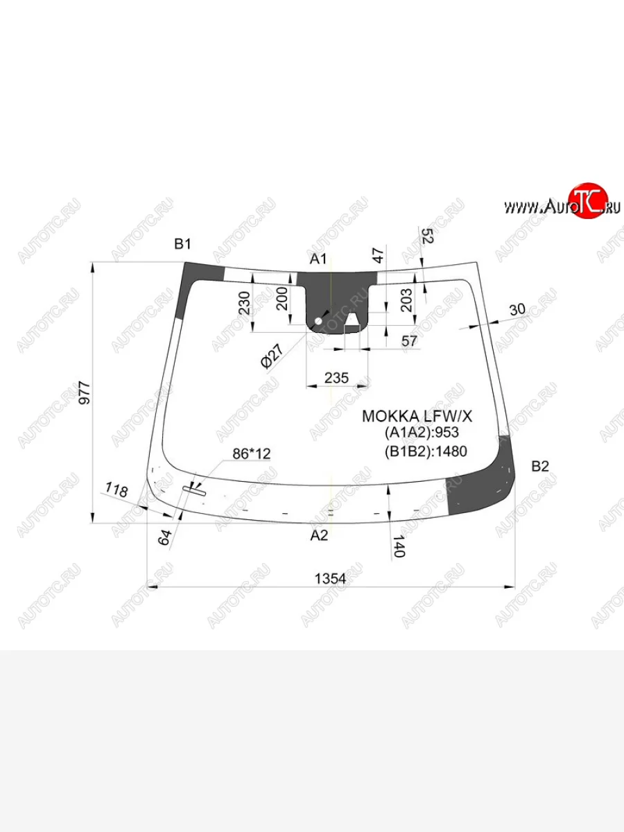 Стекло лобовое (Камера Датчик дождя Молдинг) Opel Mokka 12-19  Buick Encore 12-22  Chevrolet Tra XYG MOKKA LFW/X  в Керчи Республика Крым
