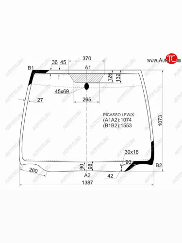 Стекло лобовое Citroen Xsara Picasso 99-09 XYG PICASSO LFW/X