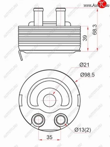 Радиатор масляный NISSAN ALMERA 00-04PRIMERA 02-07X-TRAIL 00-07 SAT ST-21305-5M301