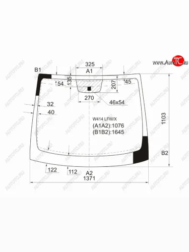 Стекло лобовое Mercedes-Benz Vaneo 02-05 XYG W414 LFW/X