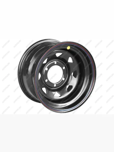 Диск усиленный Тойота Ниссан стальной черный 6x139,7 8xR15 d110 ET-19 (треуг. мелкий) (уценка)  1580-63910bl-19a17_u1