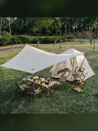 Палатка 3-хместная, быстросборная со стойками Naturehike Ango (бежевая) Seat Toledo Mk1 седан (1991-1999)