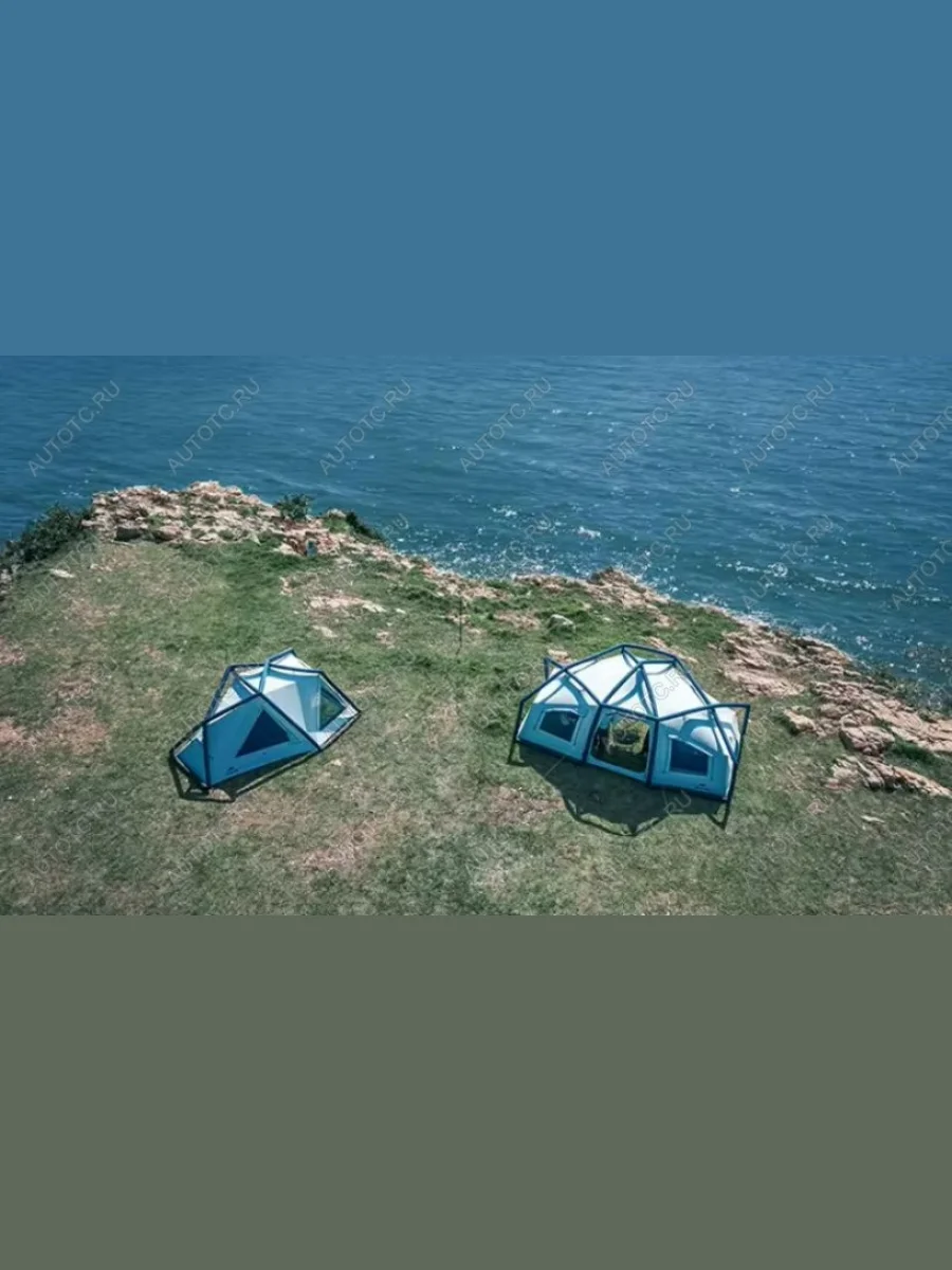 Палатка 2-местная, быстросборная, надувной каркас Naturehike Lingfeng Air 7.3 Renault Austral E-Tech дорестайлинг (2022-2025) (бело-голубая)  в Керчи Республика Крым