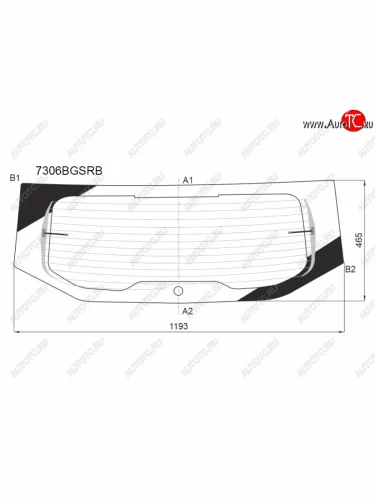 Стекло заднее (Цвет зеленый Обогрев) Renault Duster 21-  Dacia Duster 17- SISECAM 7306BGSRB
