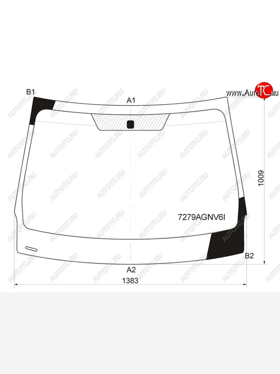Стекло лобовое FUYAO Renault Megane универсал  рестайлинг (2013-2016) (зеленое)  с доставкой в г. Керчь
