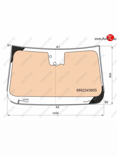 Стекло лобовое (Обогрев полный Две камеры Датчик дождя Молдинг) Geely Tugella 19- FUYAO 8892243955