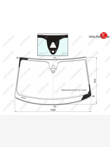 Стекло лобовое (Камера Датчик дождя Молдинг SPORTBACK) Audi A7 14-18 XYG 8608AGNCMVWZ1W LFW/X