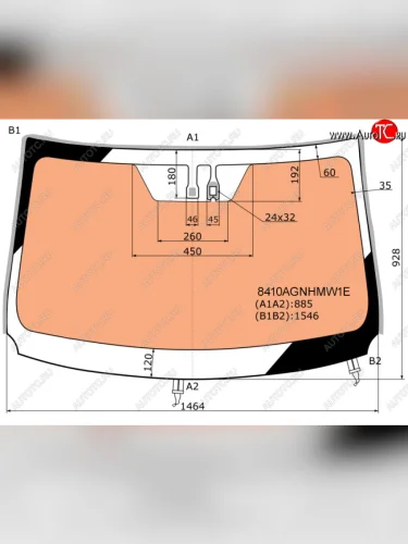 Стекло лобовое (обогрев полный, датчик дождя, молдинг) FUYAO (зеленое) Toyota RAV4 XA40 5 дв. рестайлинг (2015-2019)