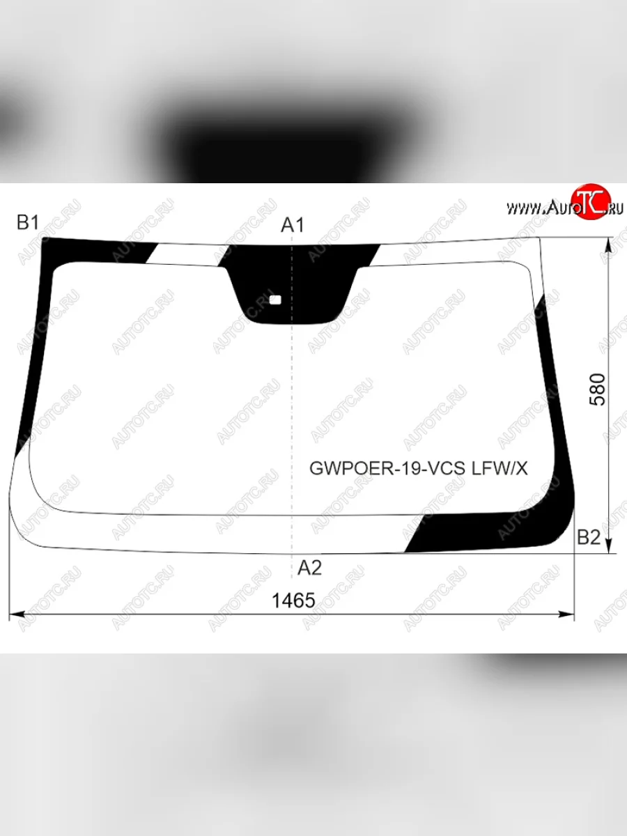 Стекло лобовое (датчик дождя) (USA) XYG Great Wall Poer (2021-2025) (зеленое)  в Керчи Республика Крым