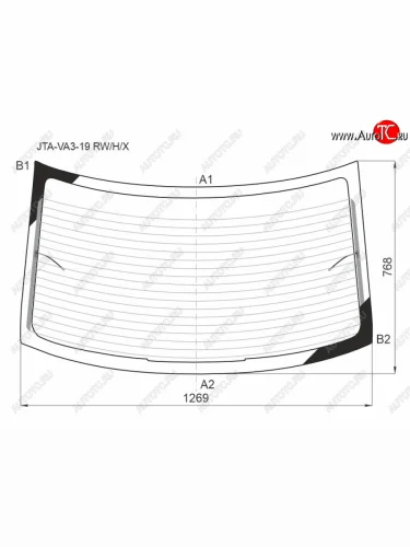Стекло заднее (Цвет зеленый Обогрев 4D SED) JETTA VA3 19- XYG JTA-VA3-19 RW/H/X