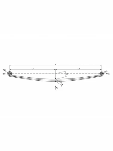 Рессора задняя FIAT DUCATO 244 02-06 ЧМЗ 801702fa-2912012