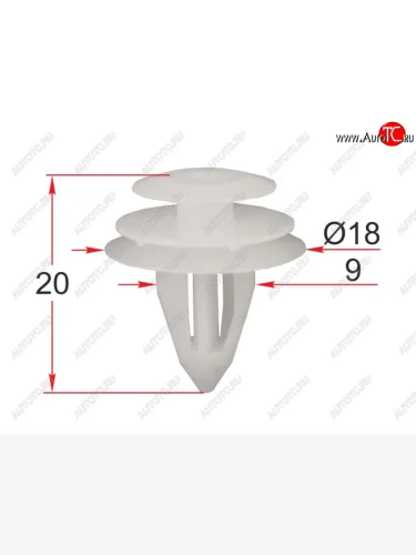 Клипса обшивки двери NISSAN (1 шт.) SAT ST-KJ-2136