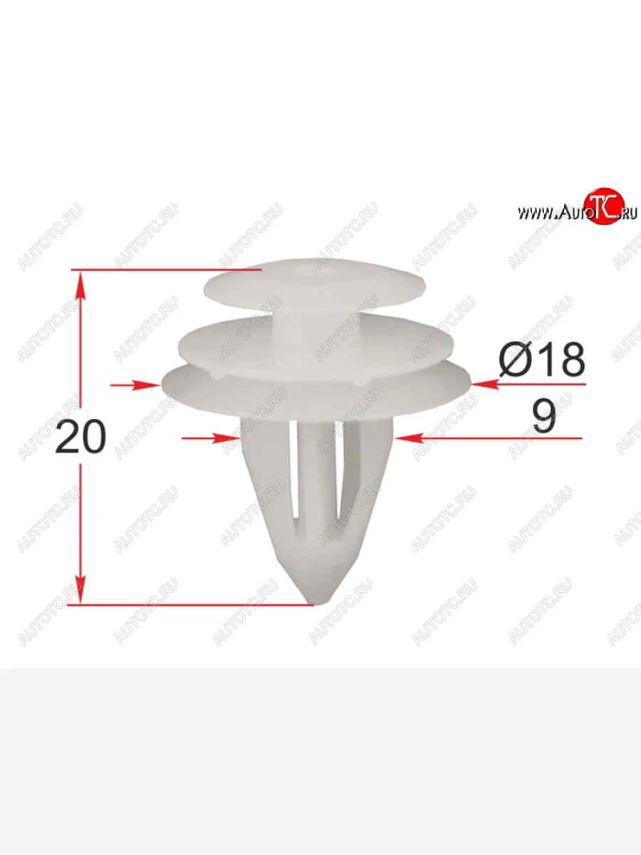 Клипса обшивки двери NISSAN (1 шт.) SAT ST-KJ-2136  в Самаре Самарской области