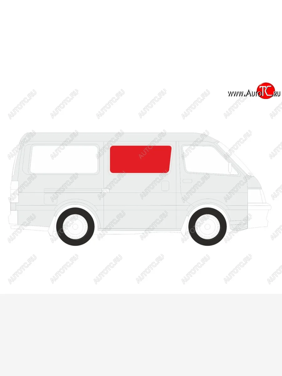 Стекло кузова боковое (не опускное) (Справа Цвет зеленый) Volkswagen Transporter 90-03  Caravelle XYG VW-T4-SL SF/RH/X  в Керчи Республика Крым