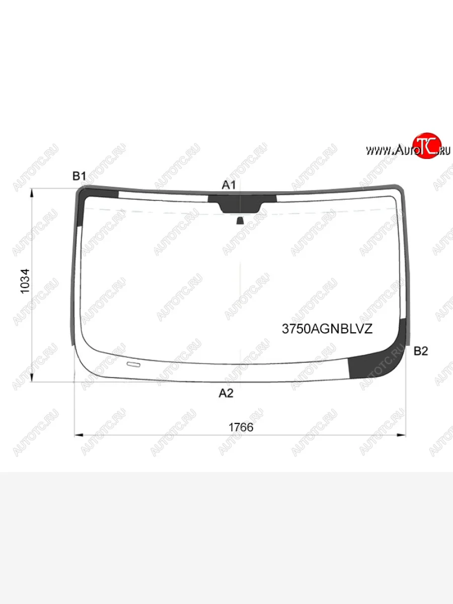 Стекло лобовое (молдинг) FUYAO Fiat Ducato 250 (2006-2014) (зеленое)  в Самаре Самарской области