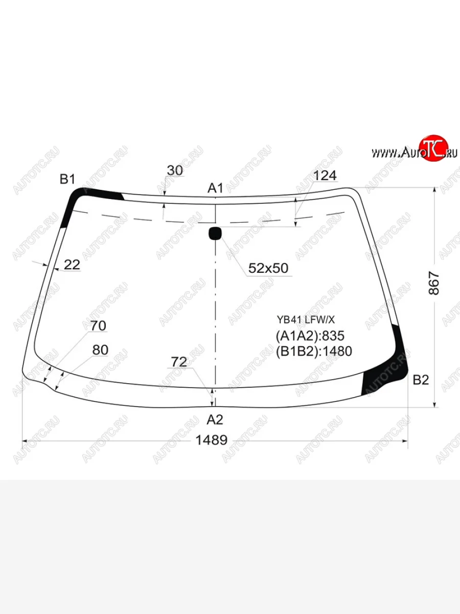 Стекло лобовое Mitsubishi Galant 92-96 XYG YB41 LFW/X  в Керчи Республика Крым