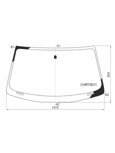 Стекло лобовое Chery Tiggo T11 13-16 / Tiggo 3 14-20 / Vortex Tingo 10-14 KMK CHRT0011  chrt0011 KMK CHRT0011