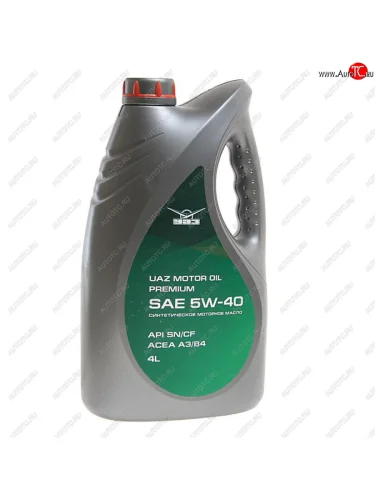 Масло моторное UAZ ЛУКОЙЛ PREMIUM SNCF 5W40 синт.4л упаковка (ОАО УАЗ) УАЗ 000101-0040540-02